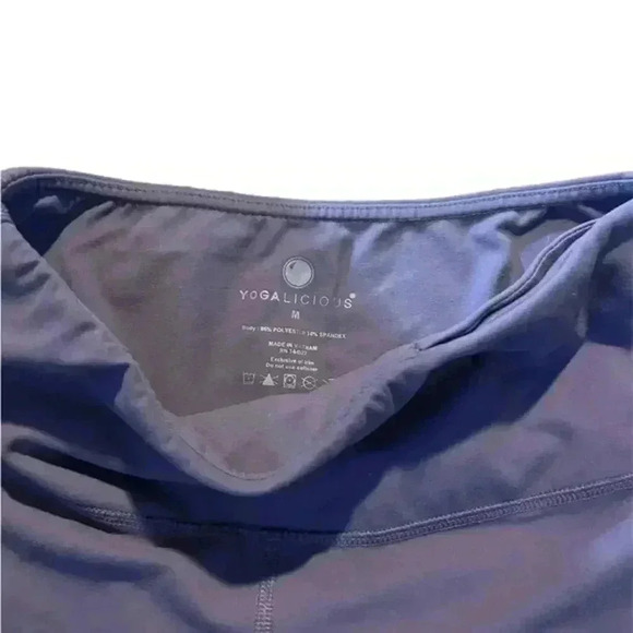 Yogalicious Cropped Capri Leggings M Purple Yoga - Picture 2 of 3